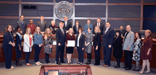 Group photo of Board of Supervisors recogntion of Welcoming Inclusion Network