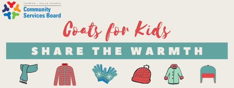 Coats for kids collection with hats, gloves, coats and scarf