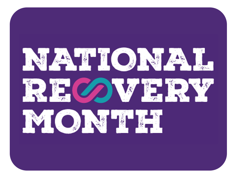 National Recovery Month aims to increase public awareness of mental health and addiction recovery. The SAMHSA logo for 2025 National Recovery Month.