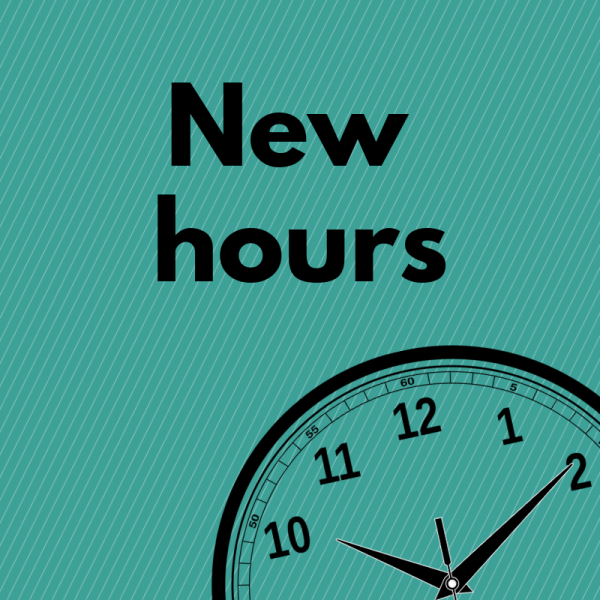 Clock graphic for new hours