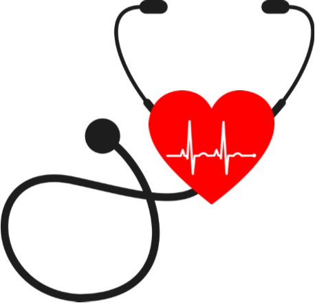 Illustration of stethoscope with a heart on it