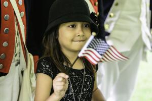 Girl with USA flag