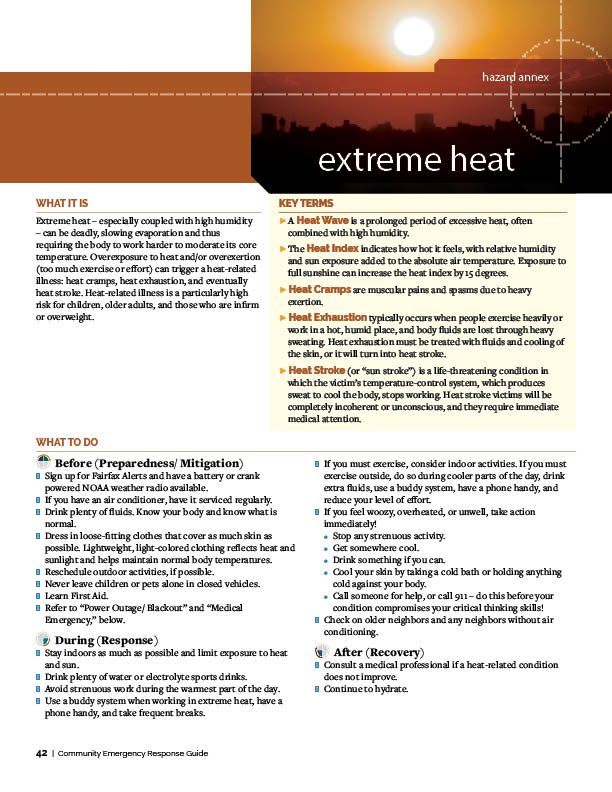 Extreme Heat Hazard Annex