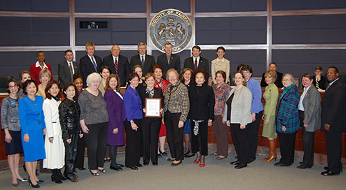 2013 Women's History Month proclamation Presented to Dr. Joy R. Hughes