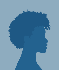 blue silhouette of boy