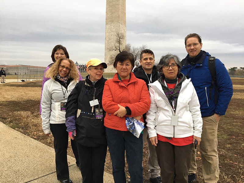 MRC volunteers at the Washington Monument provide support for the 2017 Presidential Inauguration event