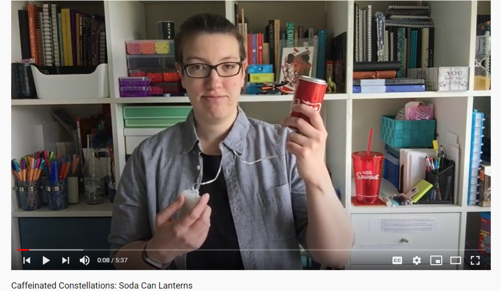 Soda Can Lanterns FCPL YouTube video screenshot