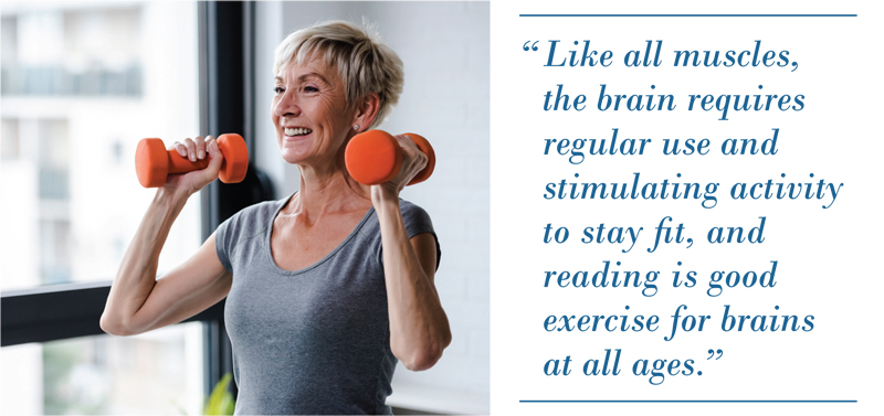 Strength training woman and brain health quote