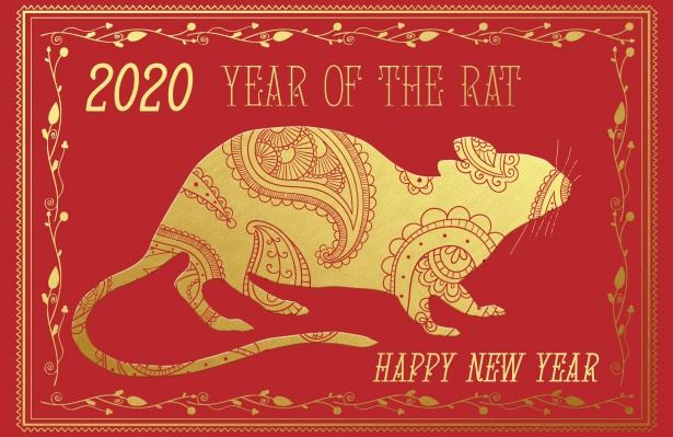 2020 Year of the Rat Happy New Year