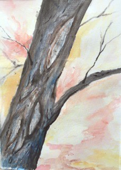 Watercolor of a tree