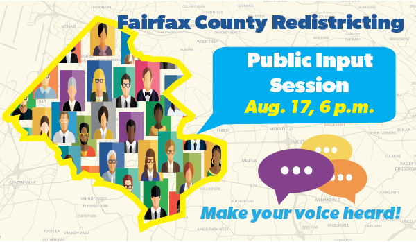 Fairfax County Redistricting Public Input Session on Aug. 17