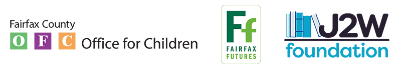 Logos of the Office for Children, Fairfax Futures and J2W
