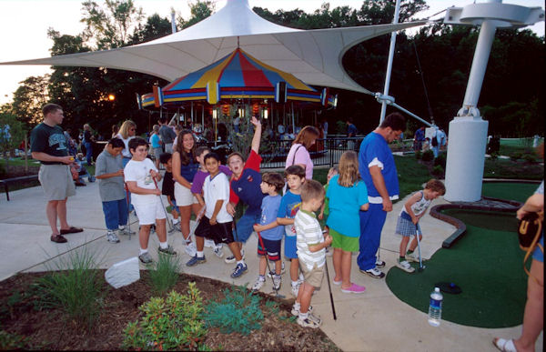 Children enjoy the many amenities at Lake Accotink.