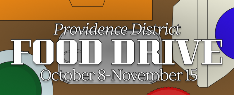 Providence District Food Drive 2025 A flyer detailing the 2025 food drive information.