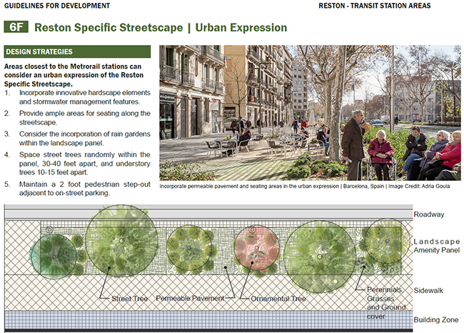 Reston-specific urban streetscape.