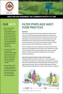 Filter Strips and Sheet Flow Practices fact sheet cover