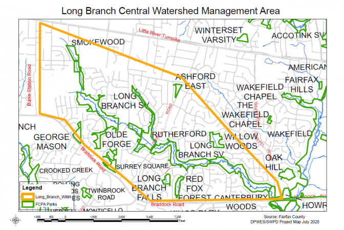 Map - Long Branch Central Watershed Management Area