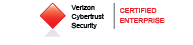 Verizon Cybertrust Security Certified Logo;