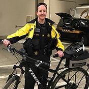 Deputy with bicycle