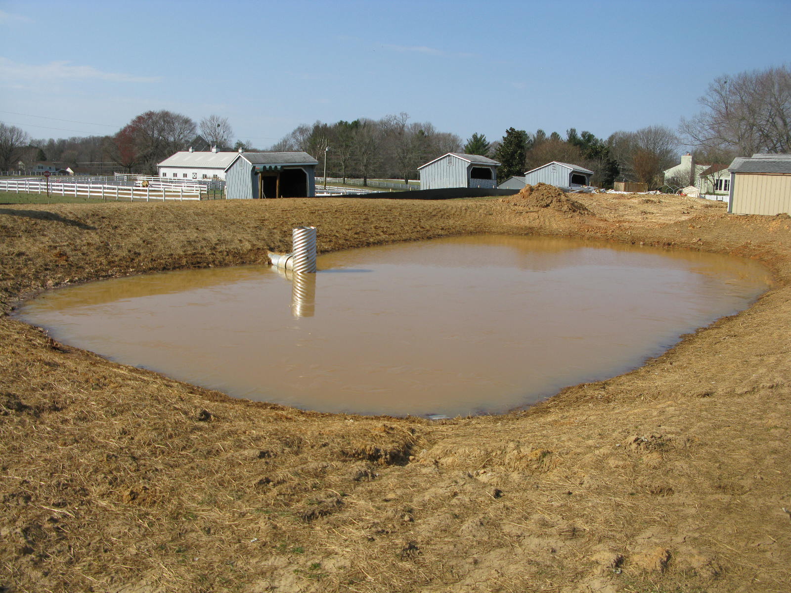 sediment trap at Full Cry Farm