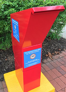 Image of drop box outside the government center