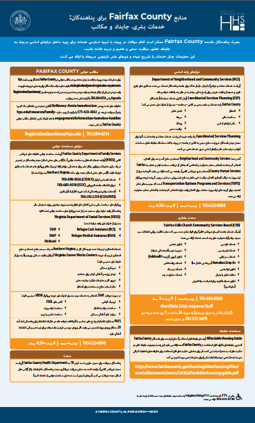 Refugee Resources PDF in Dari