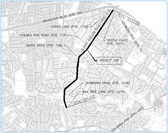 Sollepy Hollow Road Walkway Map