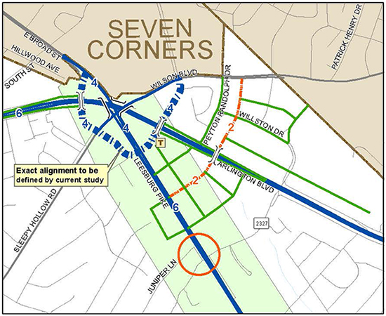 Seven Corners Phasing Study Map