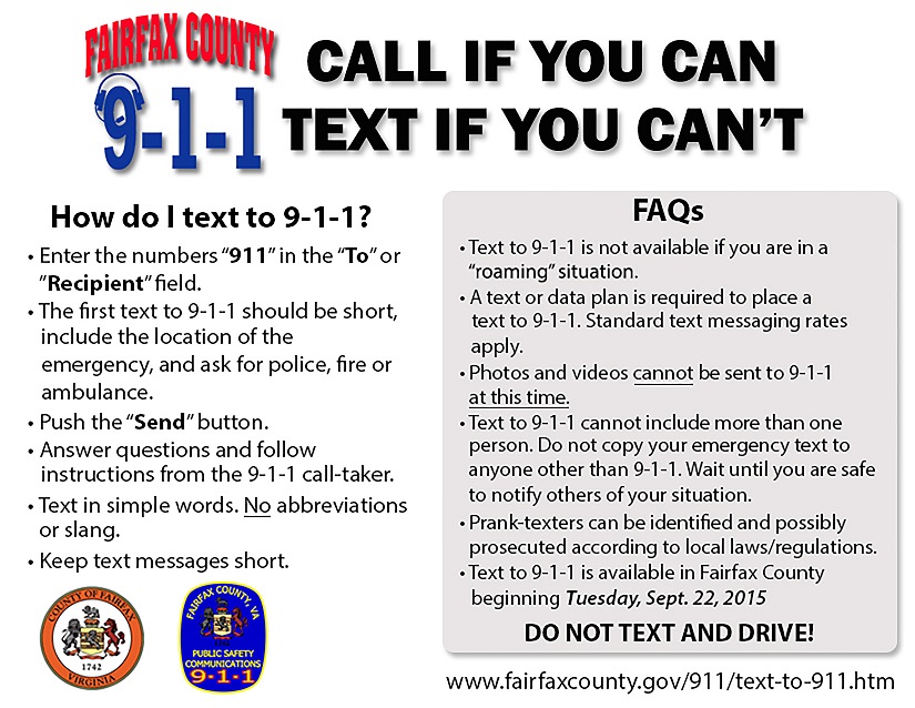 Text-to-911 Postcard - back