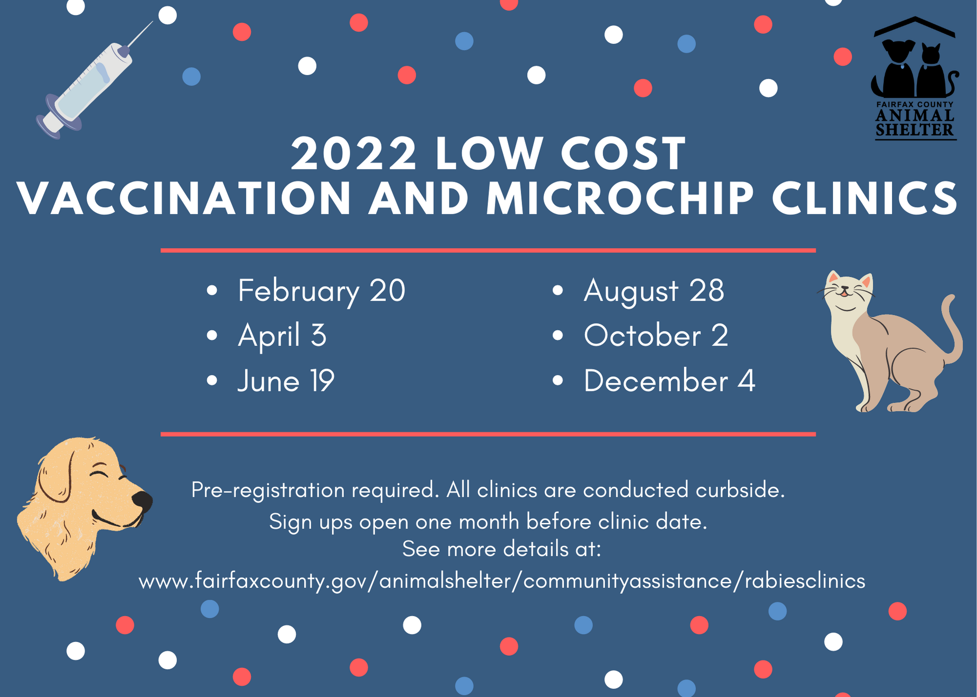 2022 Low-Cost Vaccination and Microchip Clinics