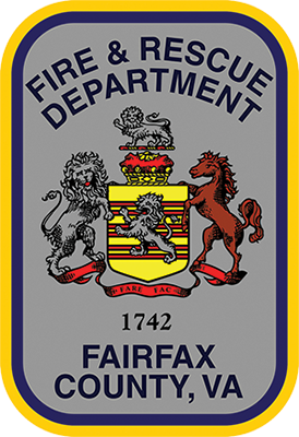 Fairfax County Fire and Rescue Department badge.