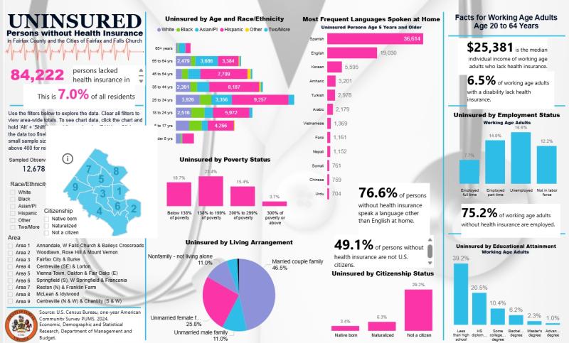 Uninsured Population Without Health Coverage Visualization