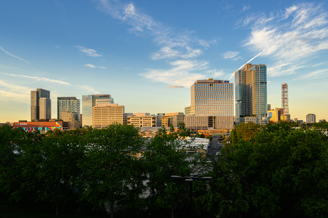 tysons skyline with tall buildings