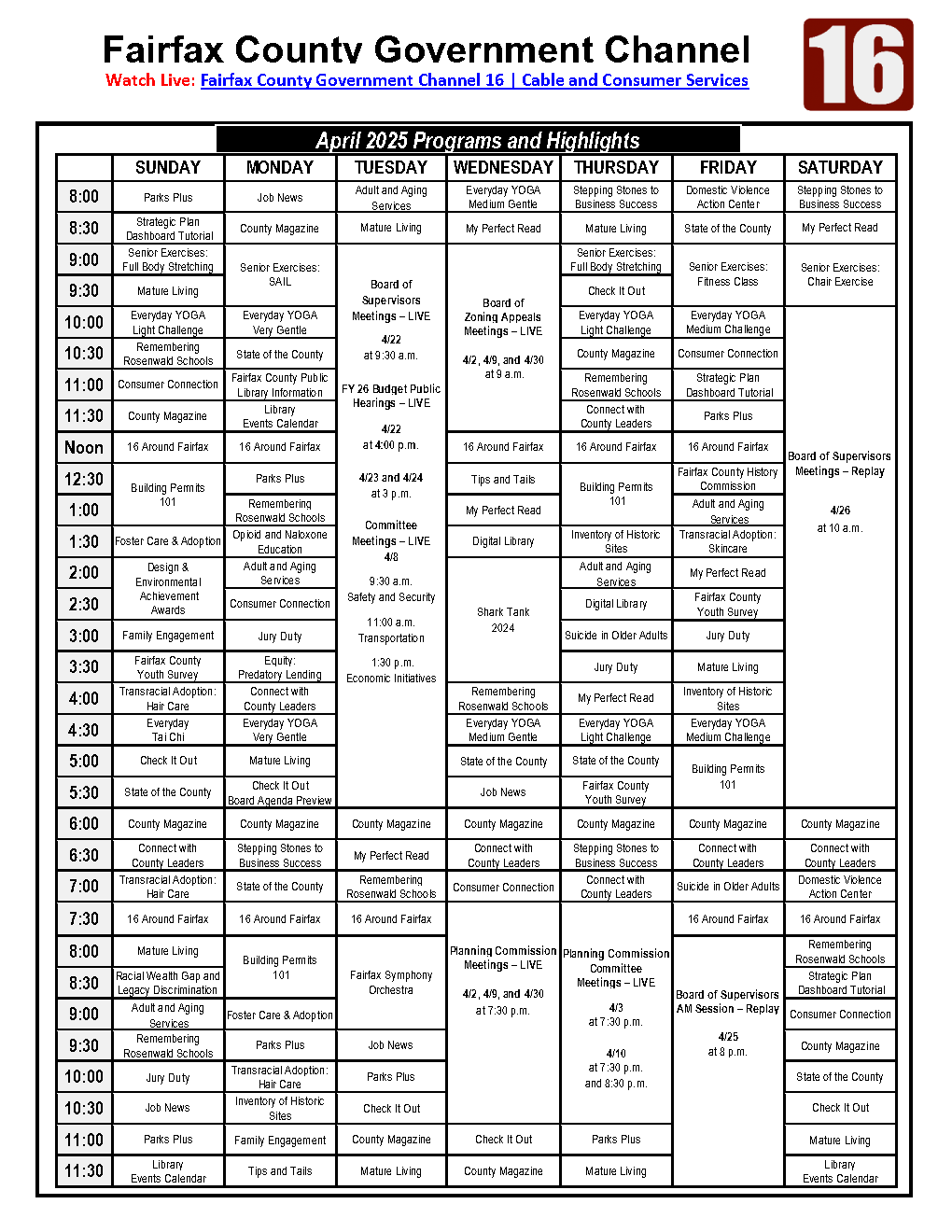 April Program Guide Page 1