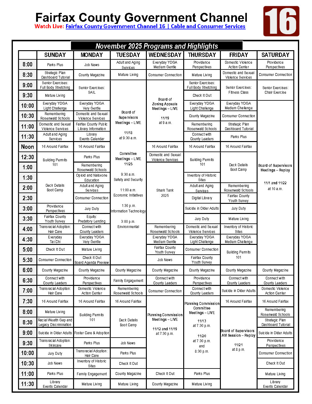 November Program Guide Page 1