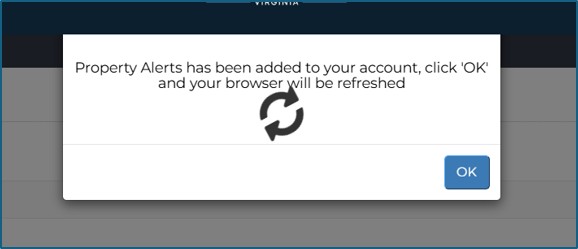 Screenshot of confirmation pop-up