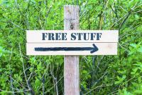 free stuff sign