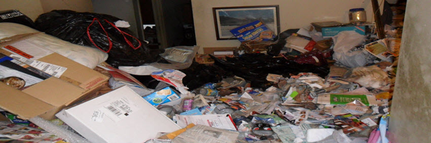 Room filled with trash