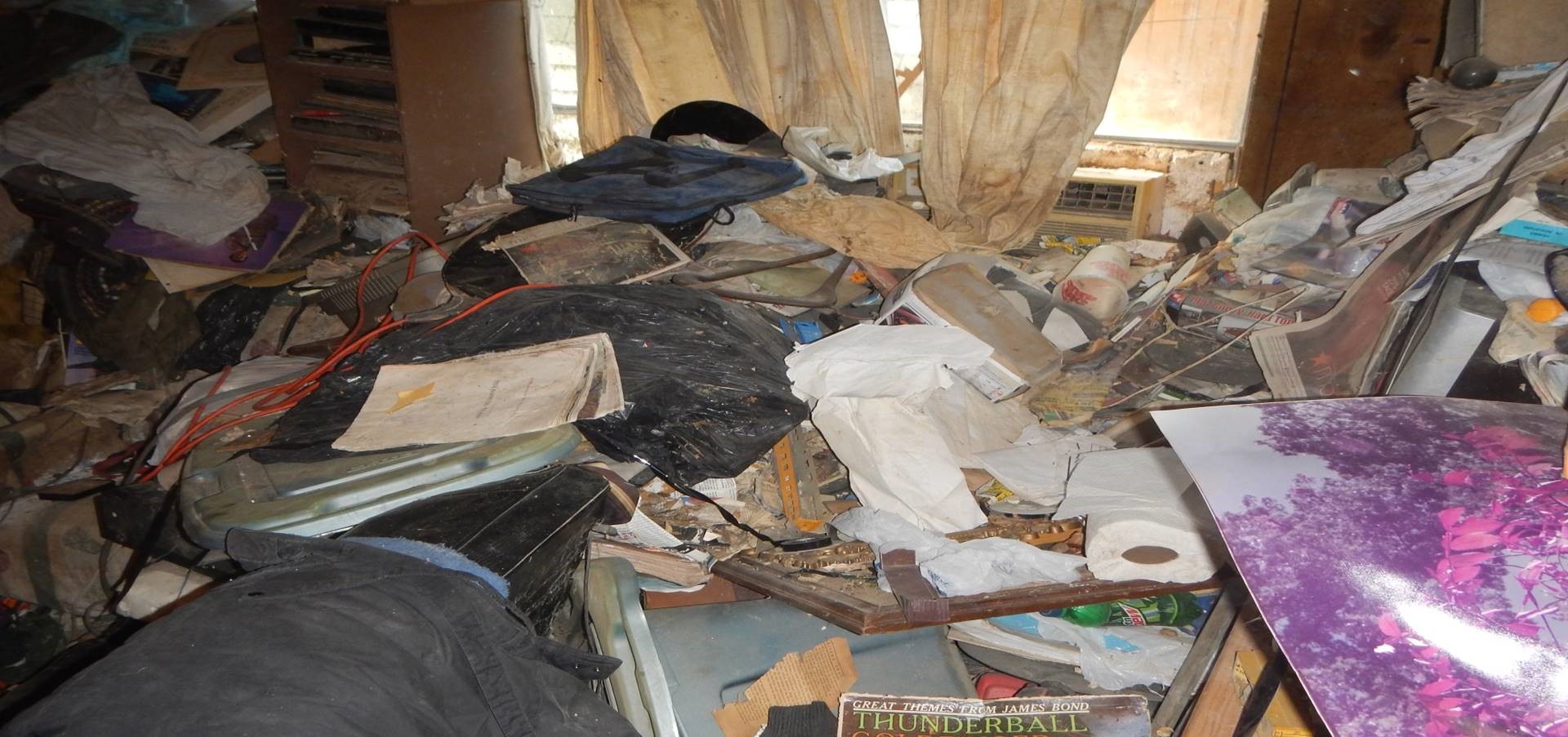 Trash all over room