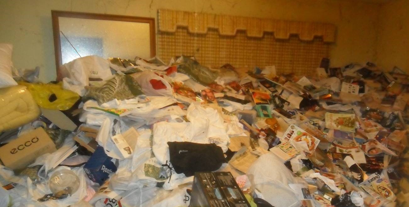 Trash almost to ceiling