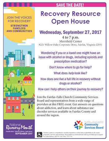 Flier for Recovery Resource Open House