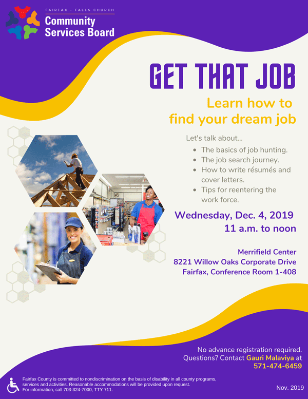 Flyer for jobs workshop