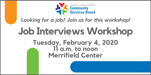 Colorful graphic for interviewing workshop