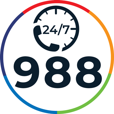 Graphic icon of the 988 Suicide and Crisis Lifeline.