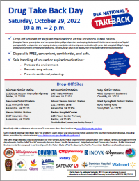 Drug Take Back Day Printable Flyer - English 