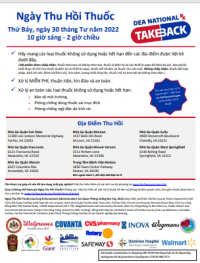 Drug Take Back Day Printable Flyer - Vietnamese 