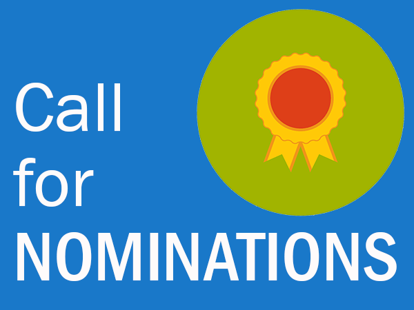 Prize ribbon with words 'call for nominations'