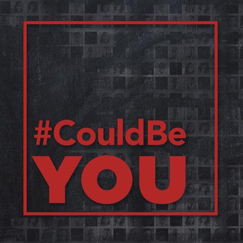#CouldBeYou with yearbook pictures in background