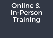 Box with text "Online & In-Person Training"
