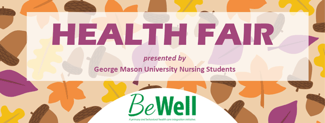 Fall background with health fair header